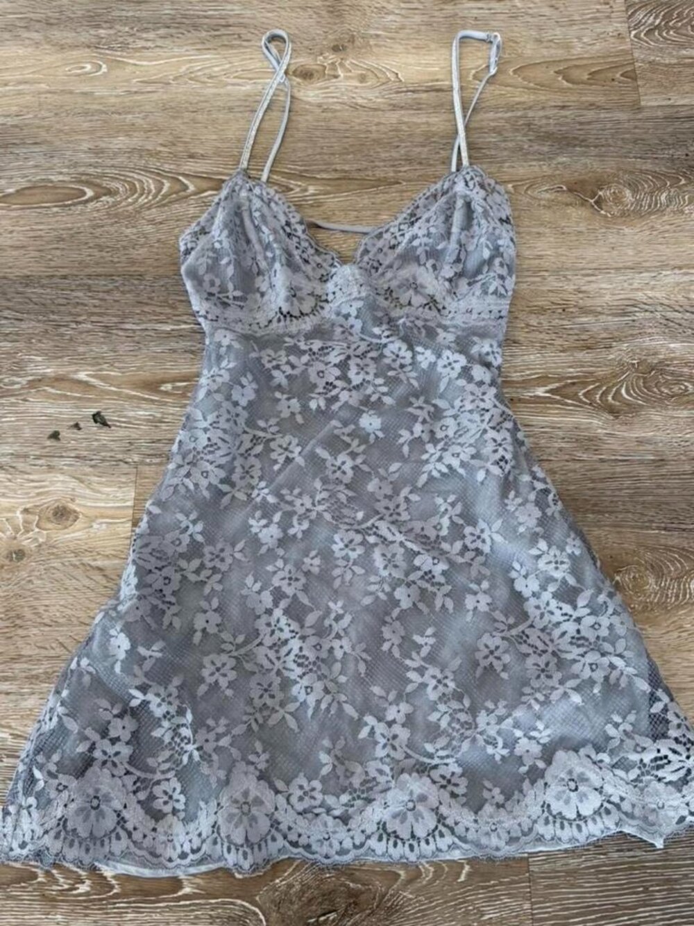 Victoria's Secret Women's Grey and Blue Dress